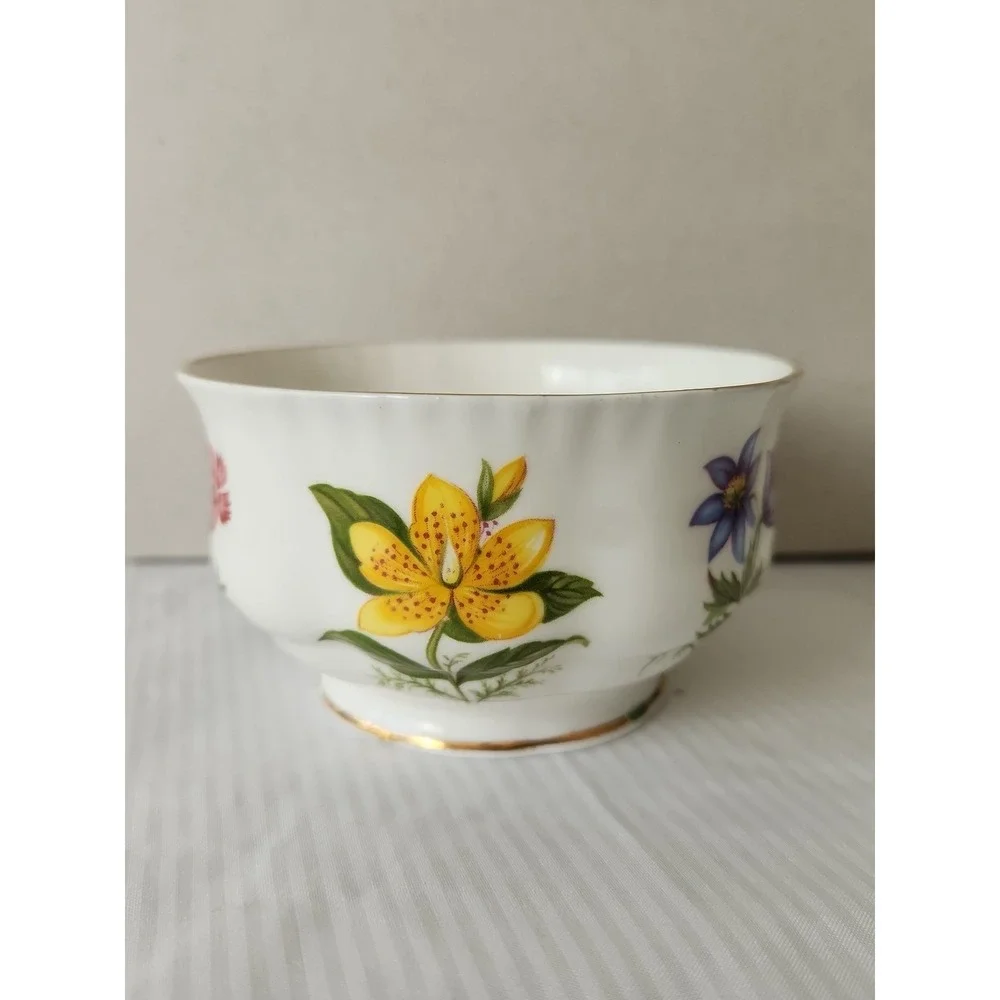VTG QEII Paragon Fine Bone China Sugar Bowl & Creamer Set 